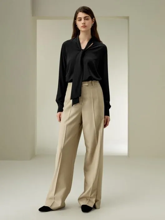 The Elegant Silk Bowtie Blouse Women Blouses Lilysilk Shirts