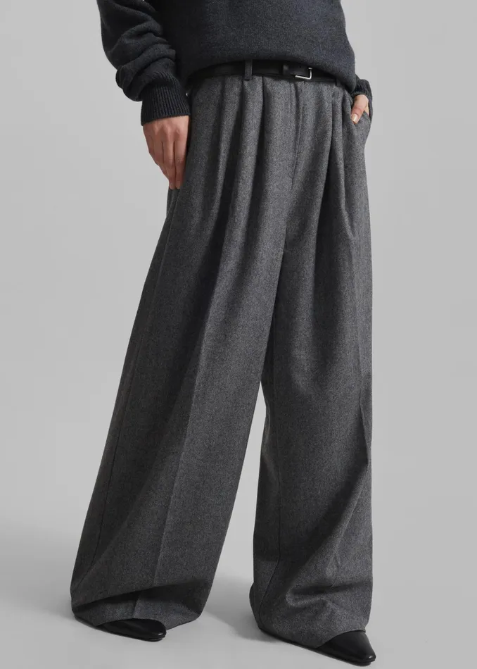The Frankie Shop Bottoms Aminah Trousers 8211 Grey 8211 Women