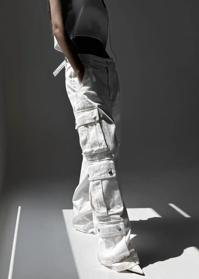 The Frankie Shop Bottoms Arlon Cargo Pants 8211 White 8211 Women
