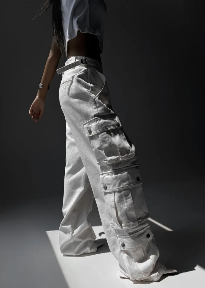 The Frankie Shop Bottoms Arlon Cargo Pants 8211 White 8211 Women