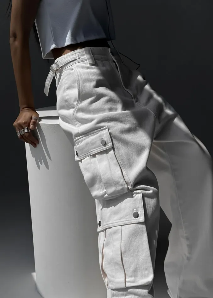 The Frankie Shop Bottoms Arlon Cargo Pants 8211 White 8211 Women