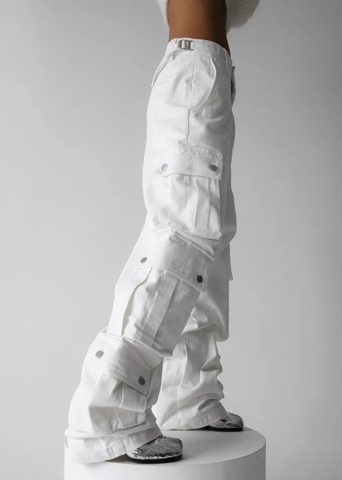 The Frankie Shop Bottoms Arlon Cargo Pants 8211 White 8211 Women