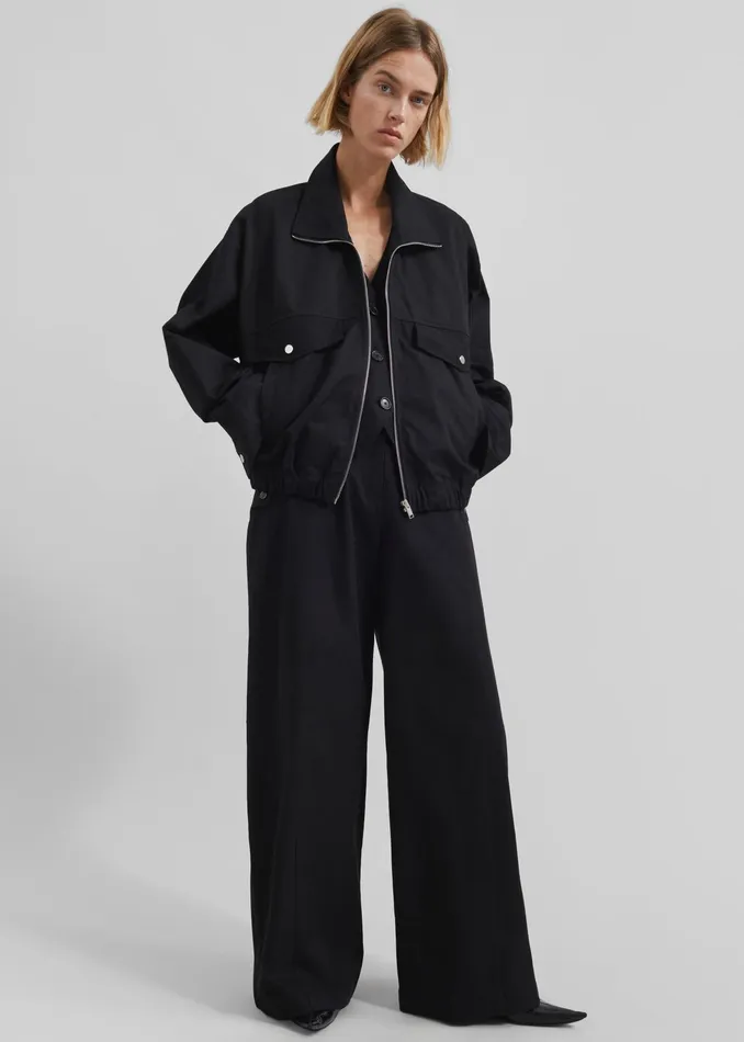 The Frankie Shop Bottoms Calix Wide Leg Pants 8211 Black 8211 Women