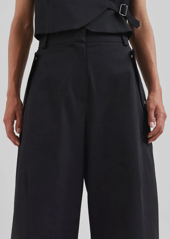 The Frankie Shop Bottoms Calix Wide Leg Pants 8211 Black 8211 Women