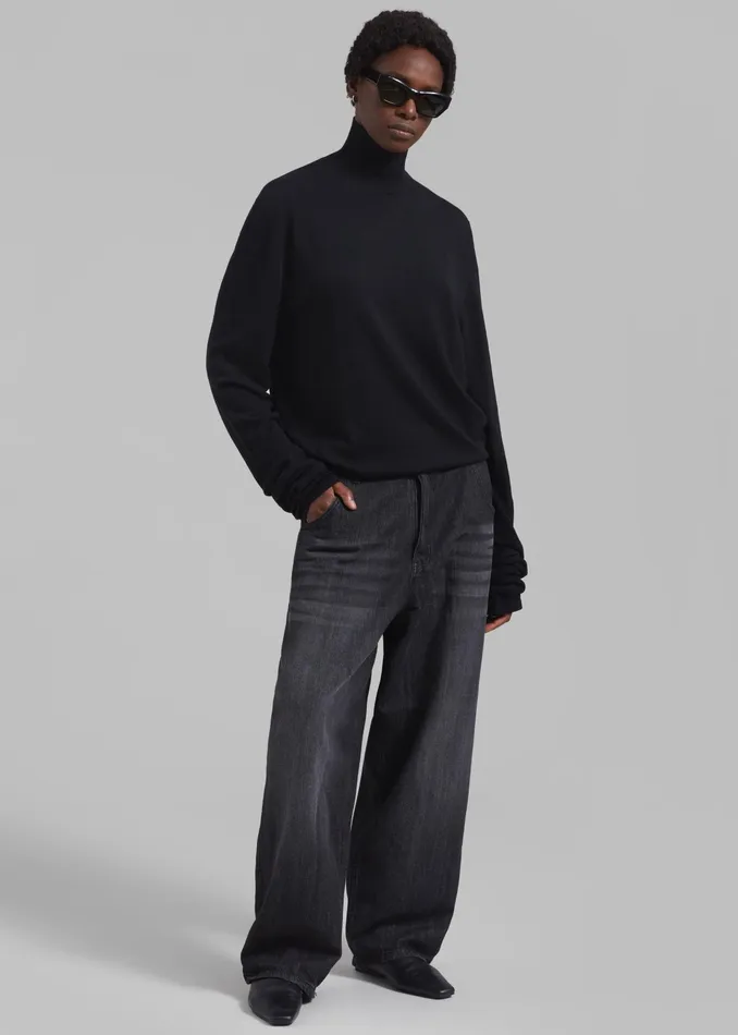 The Frankie Shop Bottoms Charleston Oversized Jeans 8211 Grey 8211 Women
