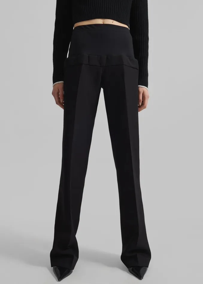 The Frankie Shop Bottoms Coperni Hybrid Jersey Tailored Trousers 8211 Black 8211 Women The Frankie Shop Bottoms Coperni Hybrid Jersey Tailored Trousers 8211 Black 8211 Women