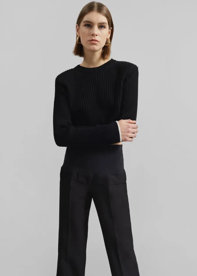 The Frankie Shop Bottoms Coperni Hybrid Jersey Tailored Trousers 8211 Black 8211 Women