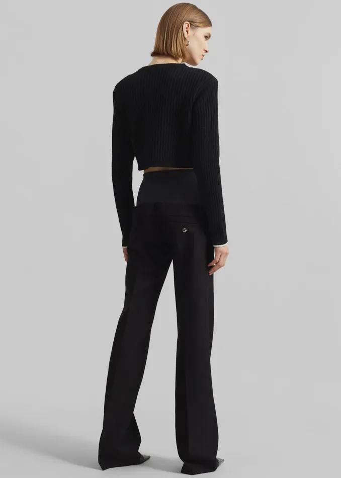 The Frankie Shop Bottoms Coperni Hybrid Jersey Tailored Trousers 8211 Black 8211 Women