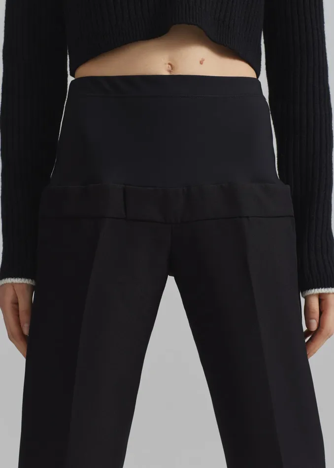 The Frankie Shop Bottoms Coperni Hybrid Jersey Tailored Trousers 8211 Black 8211 Women