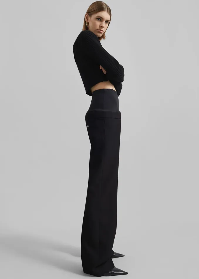 The Frankie Shop Bottoms Coperni Hybrid Jersey Tailored Trousers 8211 Black 8211 Women