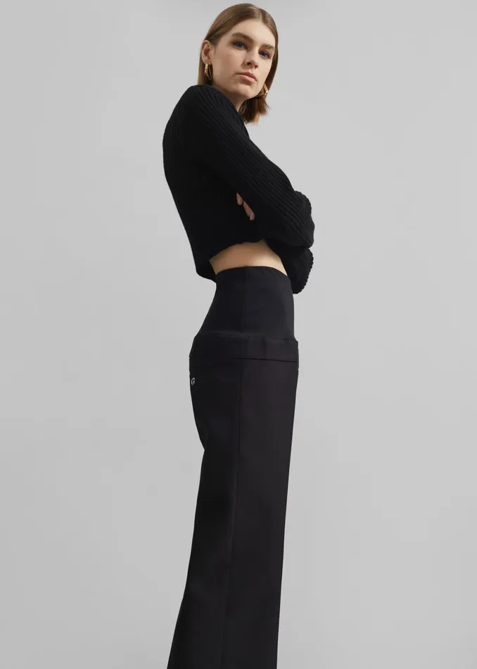 The Frankie Shop Bottoms Coperni Hybrid Jersey Tailored Trousers 8211 Black 8211 Women