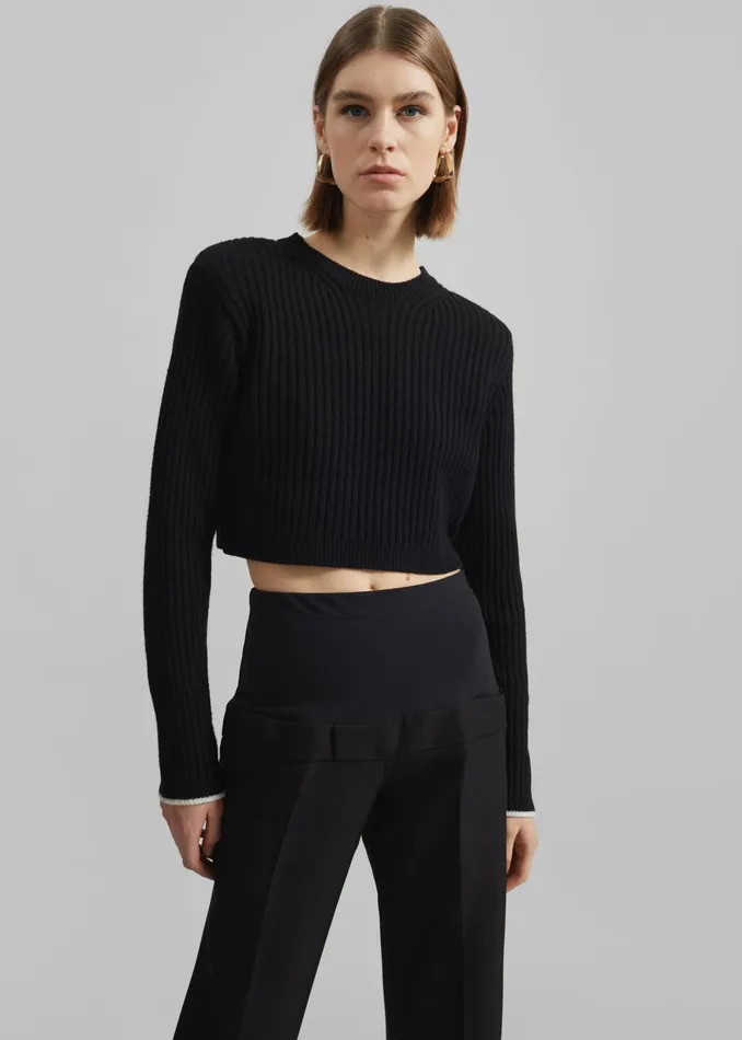 The Frankie Shop Bottoms Coperni Hybrid Jersey Tailored Trousers 8211 Black 8211 Women