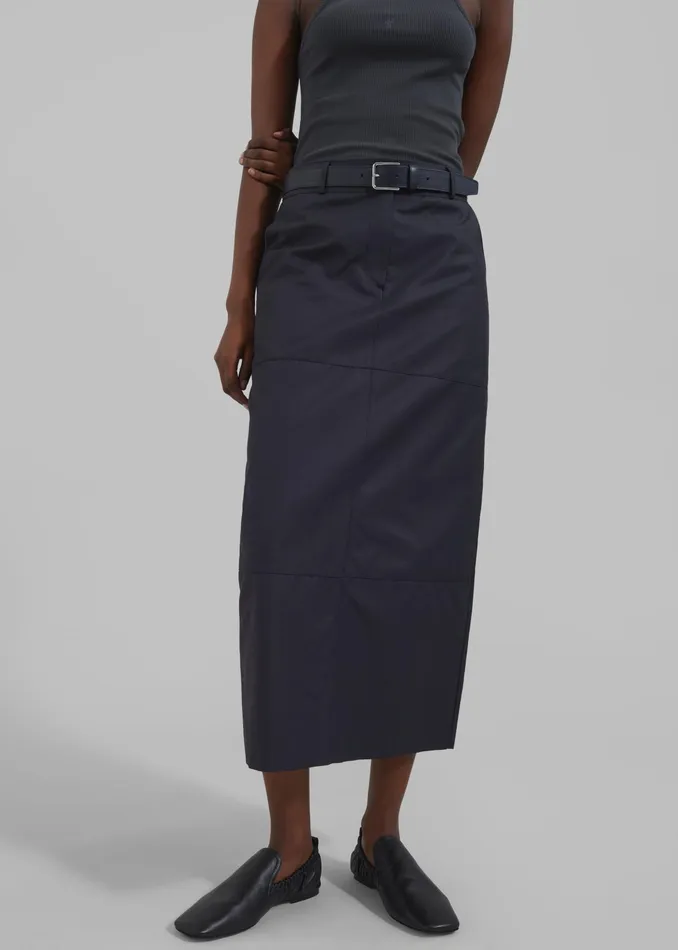 The Frankie Shop Bottoms Dara Midi Skirt 8211 Navy 8211 Women