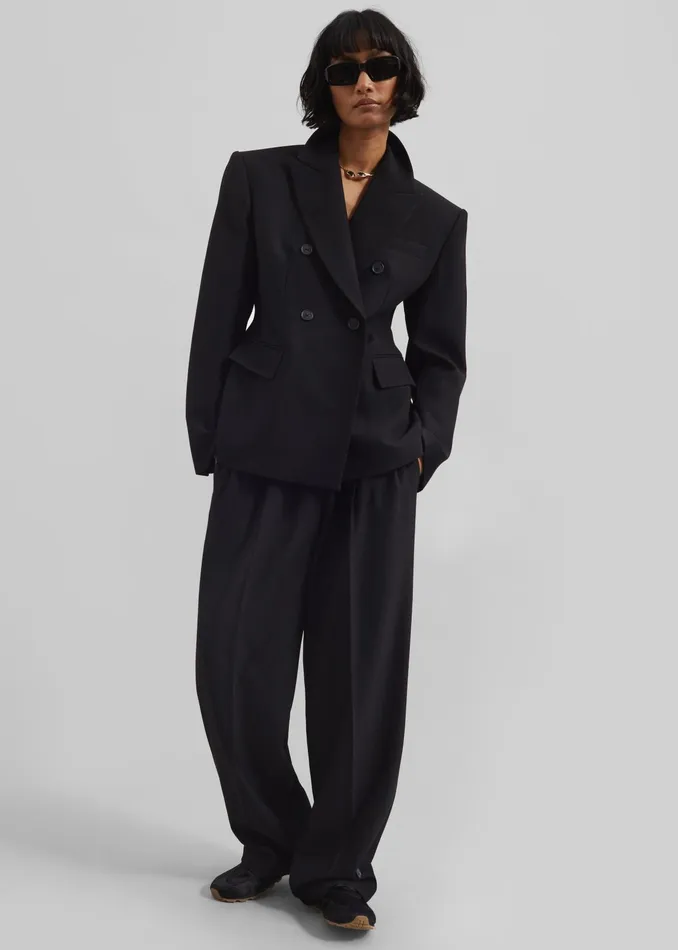 The Frankie Shop Bottoms Dina Pleated Trousers 8211 Black 8211 Women