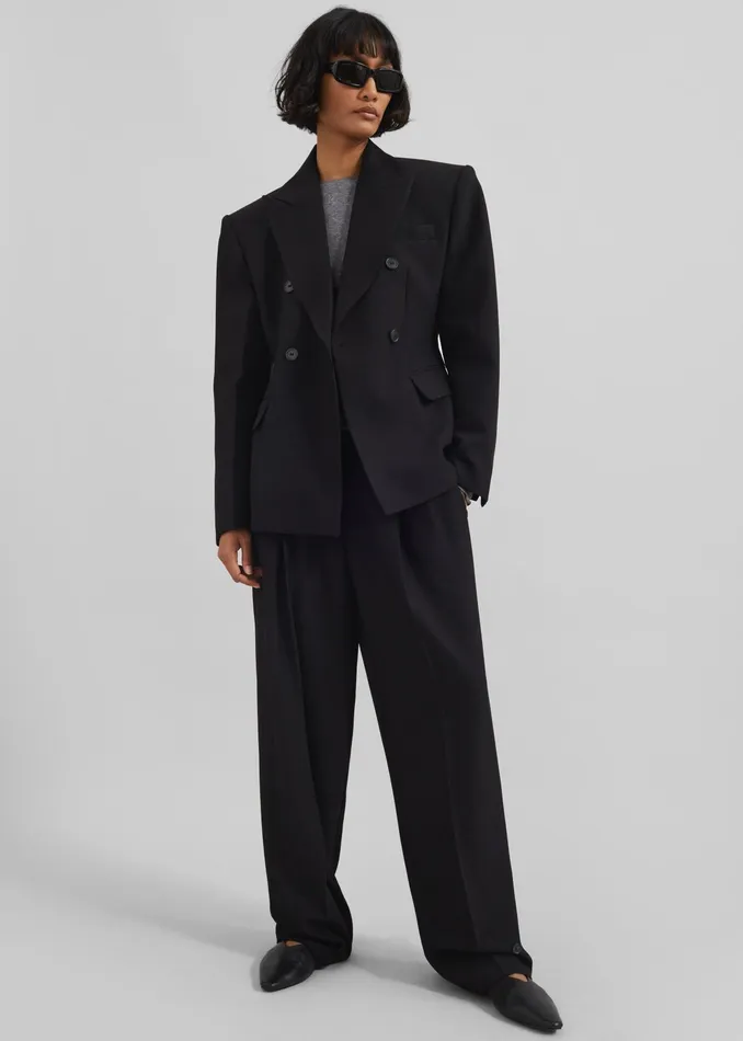 The Frankie Shop Bottoms Dina Pleated Trousers 8211 Black 8211 Women