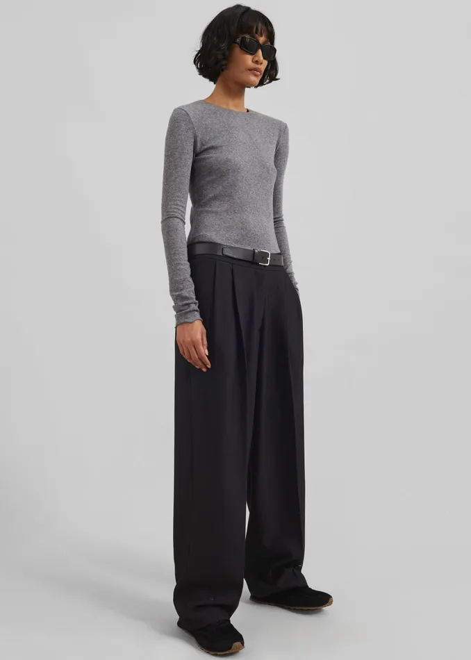 The Frankie Shop Bottoms Dina Pleated Trousers 8211 Black 8211 Women