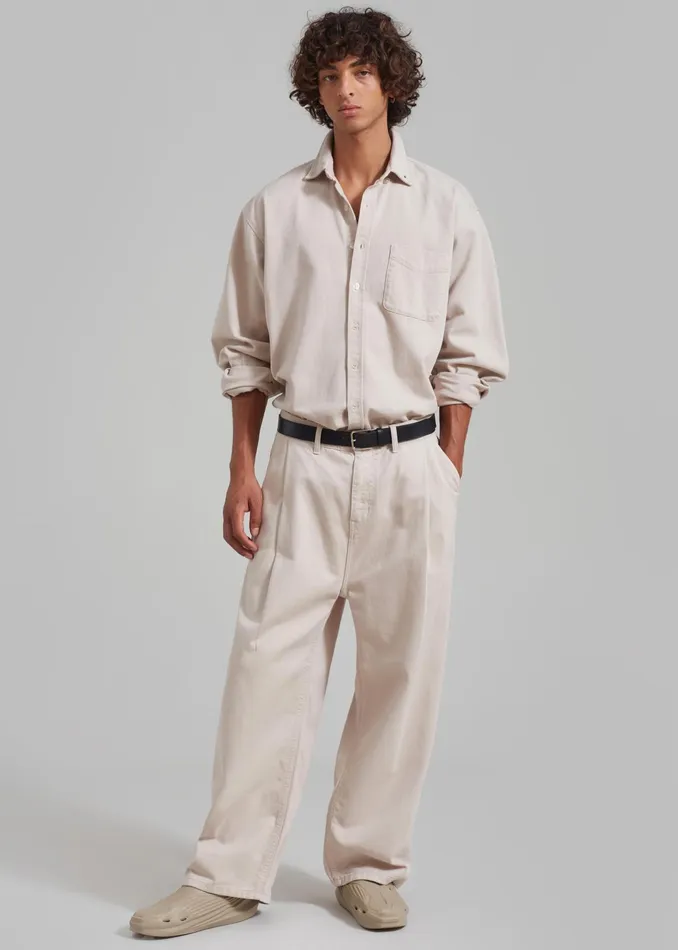 The Frankie Shop Bottoms Drew Denim Pants 8211 Natural 8211 Men