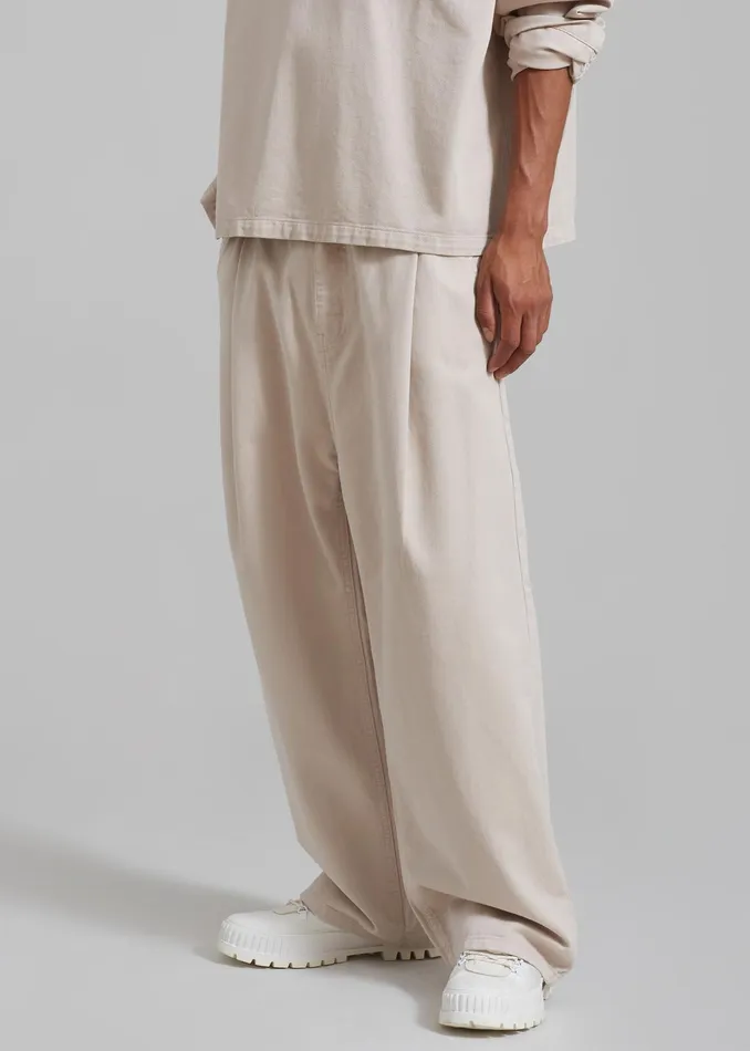 The Frankie Shop Bottoms Drew Denim Pants 8211 Natural 8211 Men