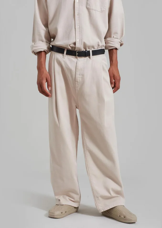 The Frankie Shop Bottoms Drew Denim Pants 8211 Natural 8211 Men