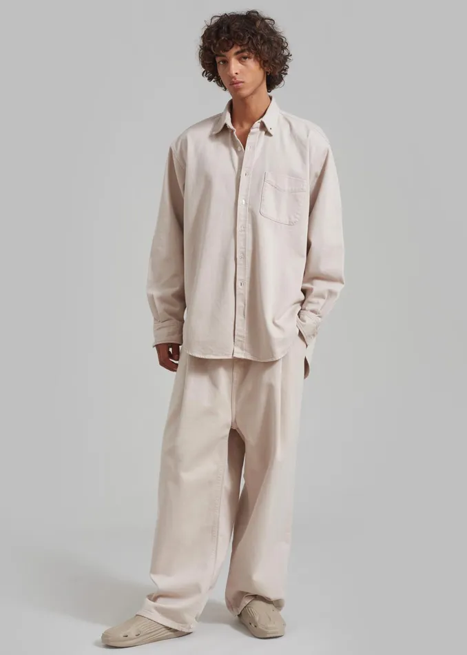 The Frankie Shop Bottoms Drew Denim Pants 8211 Natural 8211 Men