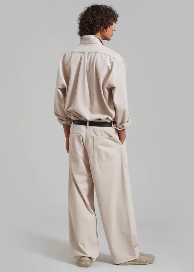 The Frankie Shop Bottoms Drew Denim Pants 8211 Natural 8211 Men