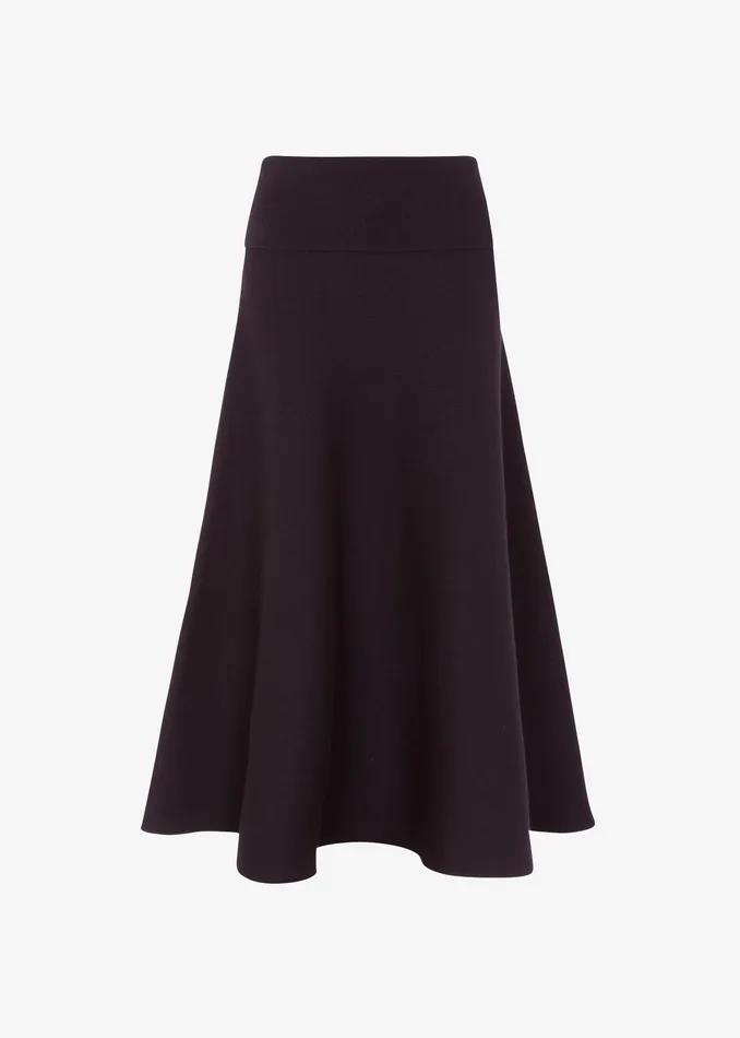 The Frankie Shop Bottoms Gabrielle Knit Midi Skirt 8211 Dark Plum 8211 Women