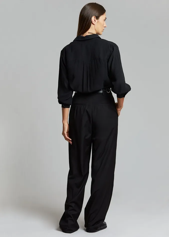 The Frankie Shop Bottoms Gelso Pleated Trousers 8211 Black 8211 Women