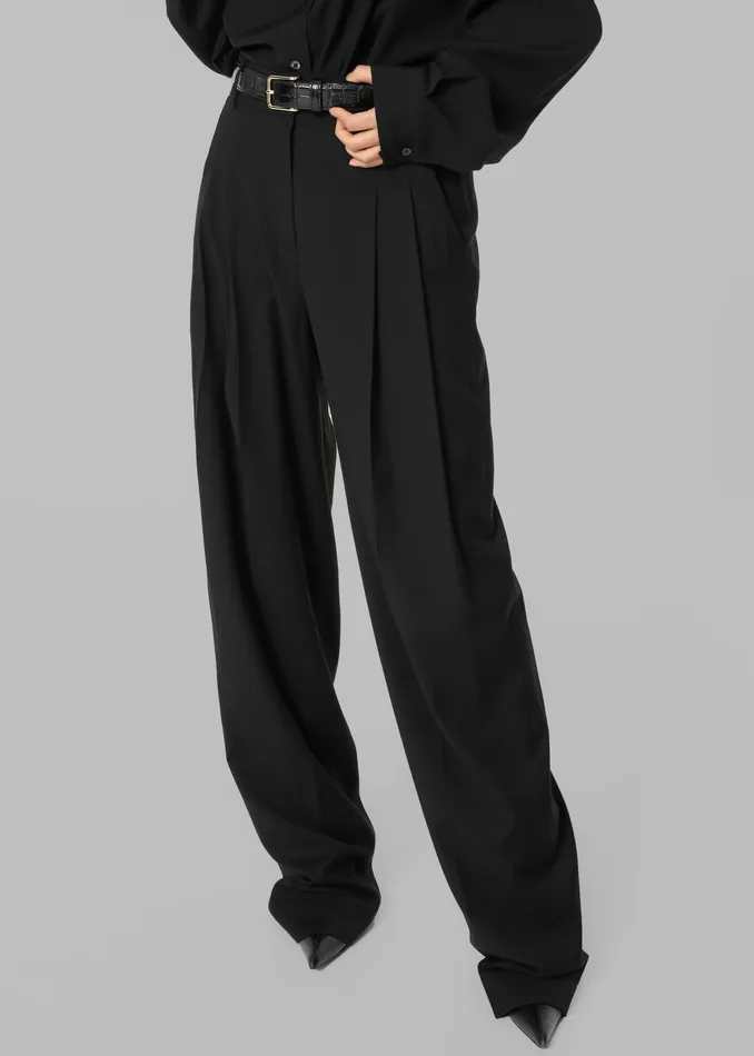 The Frankie Shop Bottoms Gelso Pleated Trousers 8211 Black 8211 Women