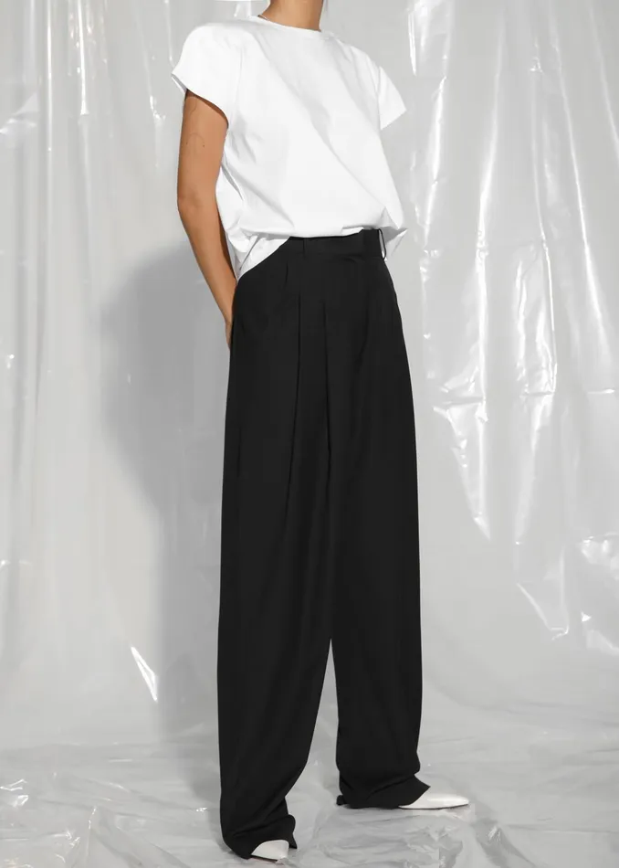 The Frankie Shop Bottoms Gelso Pleated Trousers 8211 Black 8211 Women