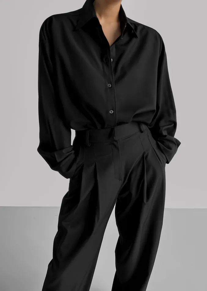The Frankie Shop Bottoms Gelso Pleated Trousers 8211 Black 8211 Women