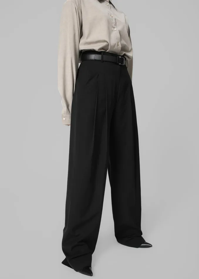 The Frankie Shop Bottoms Gelso Pleated Trousers 8211 Black 8211 Women