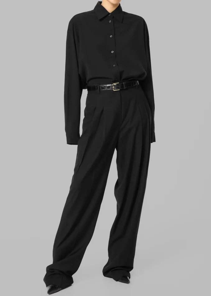 The Frankie Shop Bottoms Gelso Pleated Trousers 8211 Black 8211 Women