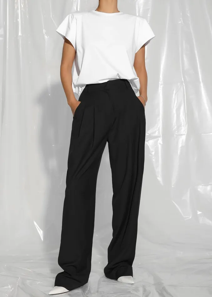 The Frankie Shop Bottoms Gelso Pleated Trousers 8211 Black 8211 Women