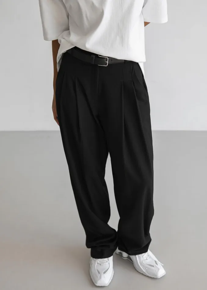 The Frankie Shop Bottoms Gelso Pleated Trousers 8211 Black 8211 Women