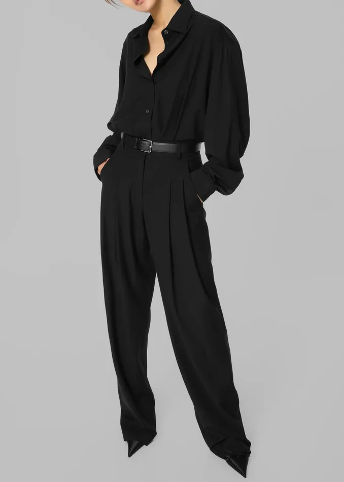 The Frankie Shop Bottoms Gelso Pleated Trousers 8211 Black 8211 Women