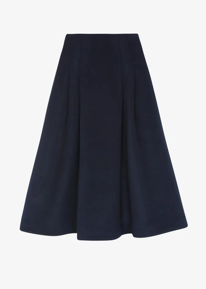 The Frankie Shop Bottoms Leila Flared Skirt 8211 Navy 8211 Women