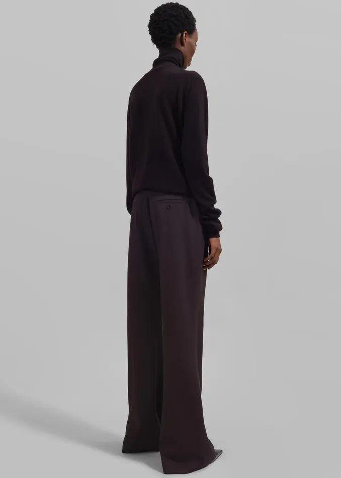 The Frankie Shop Bottoms Lyra Flared Pants 8211 Dark Plum 8211 Women