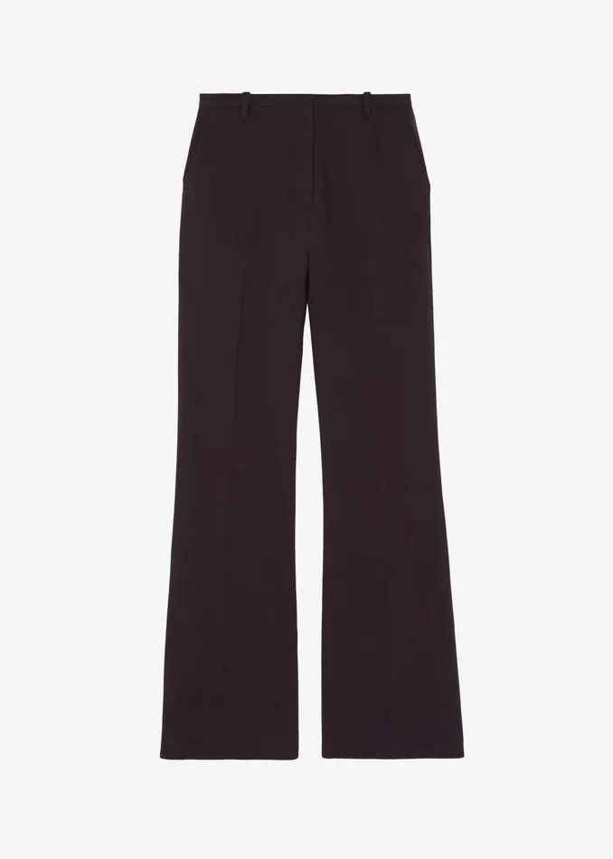 The Frankie Shop Bottoms Lyra Flared Pants 8211 Dark Plum 8211 Women