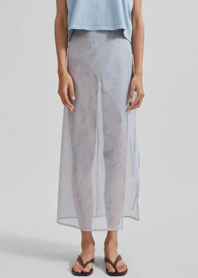 The Frankie Shop Bottoms Magdalena Sheer Midi Skirt 8211 Grey 8211 Women