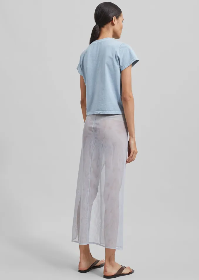 The Frankie Shop Bottoms Magdalena Sheer Midi Skirt 8211 Grey 8211 Women