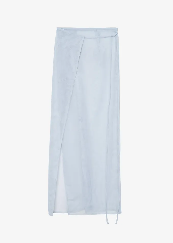 The Frankie Shop Bottoms Magdalena Sheer Midi Skirt 8211 Grey 8211 Women