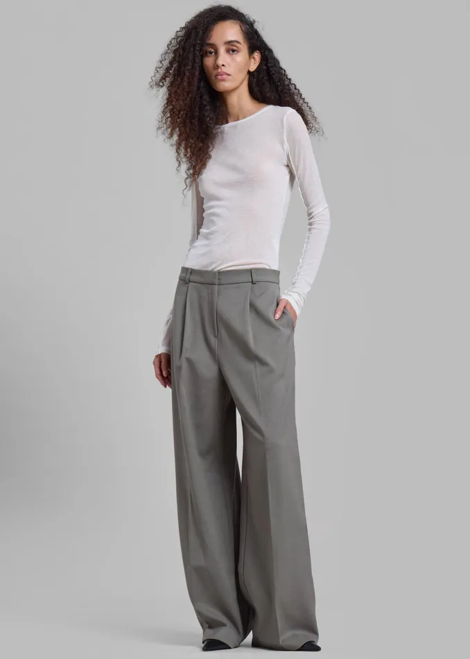 The Frankie Shop Bottoms Maya Trousers 8211 Grey 8211 Women
