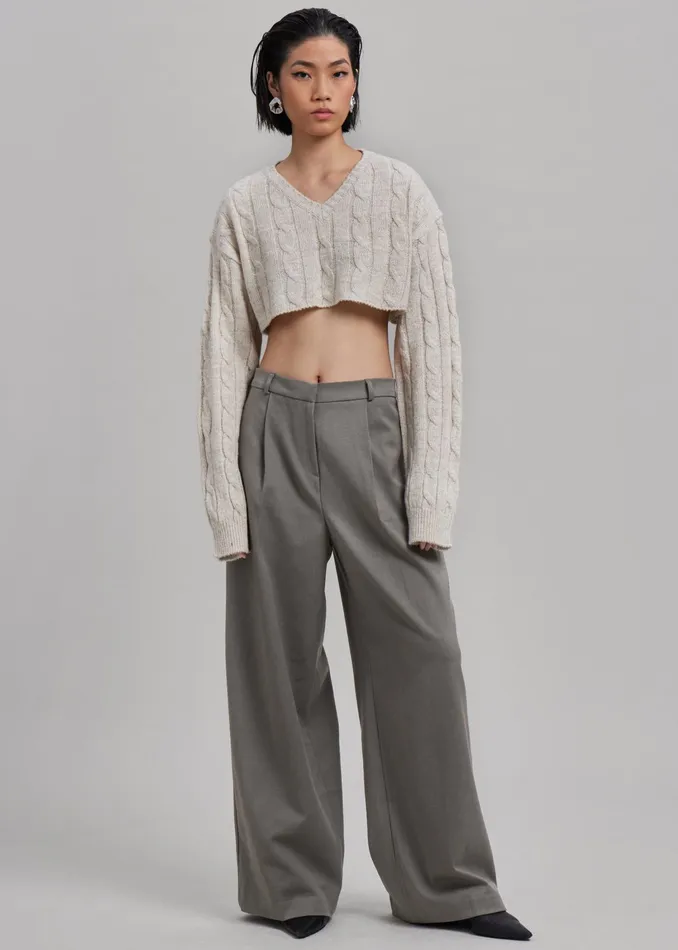 The Frankie Shop Bottoms Maya Trousers 8211 Grey 8211 Women