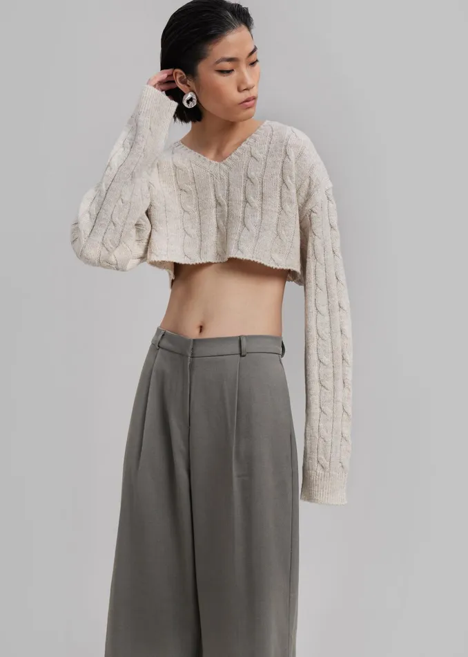 The Frankie Shop Bottoms Maya Trousers 8211 Grey 8211 Women