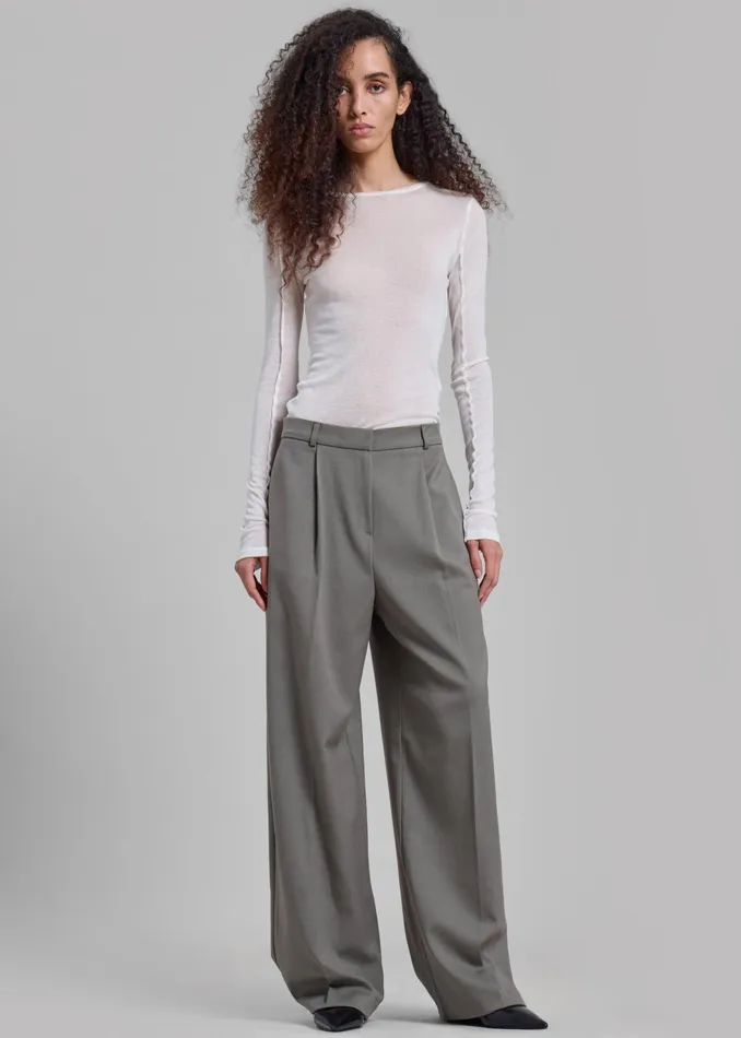 The Frankie Shop Bottoms Maya Trousers 8211 Grey 8211 Women