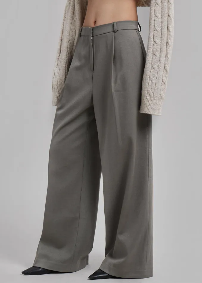 The Frankie Shop Bottoms Maya Trousers 8211 Grey 8211 Women