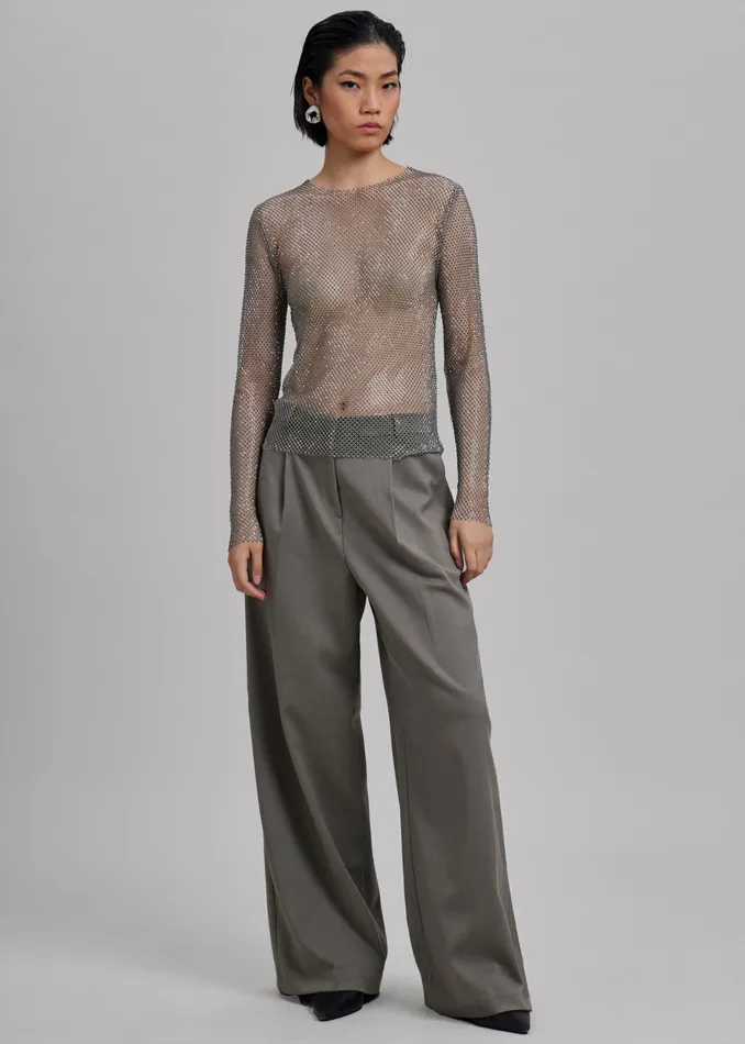 The Frankie Shop Bottoms Maya Trousers 8211 Grey 8211 Women