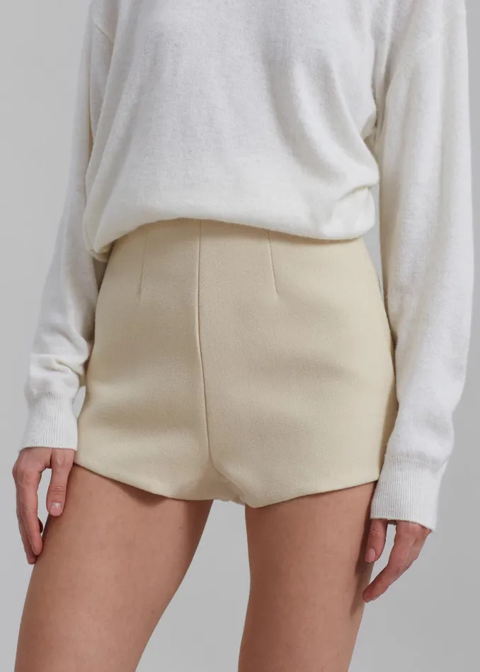 The Frankie Shop Bottoms Mira Hot Pants 8211 Cream 8211 Women