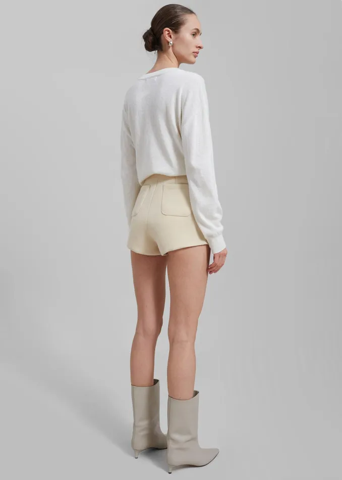 The Frankie Shop Bottoms Mira Hot Pants 8211 Cream 8211 Women
