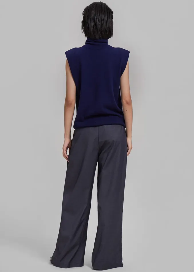 The Frankie Shop Bottoms Nyla Pleated Pants 8211 Charcoal 8211 Women